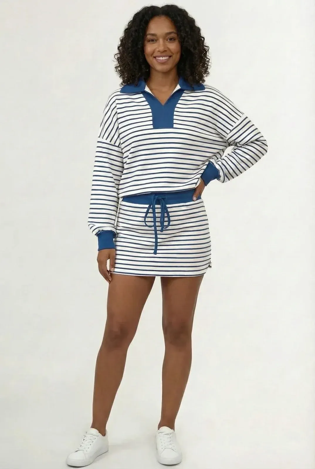 Lottie Striped Set — Blue