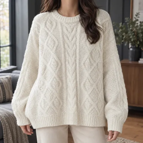 Ilaria Diamond Cable Sweater