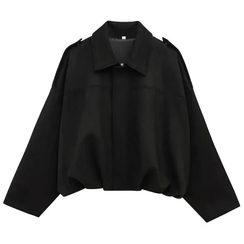Viola Gathered Bomber — Black
