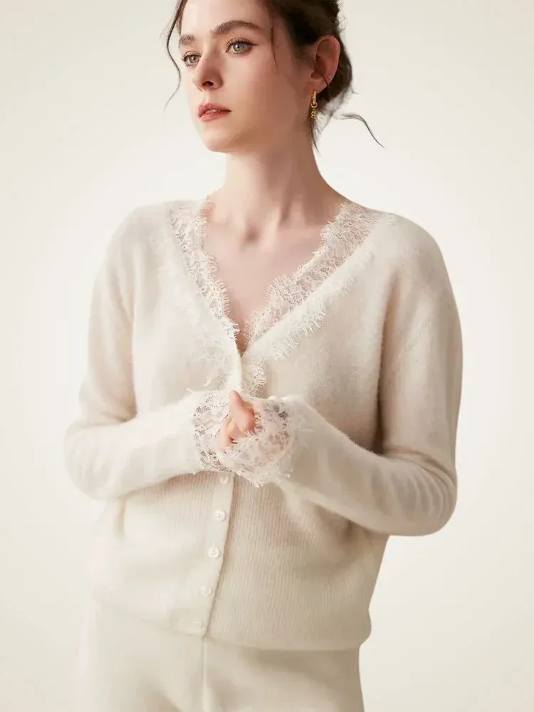 Brooke Lace Cardigan — White