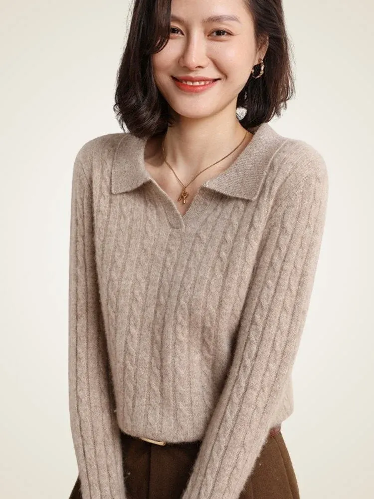 Enlora Polo Sweater — Camel