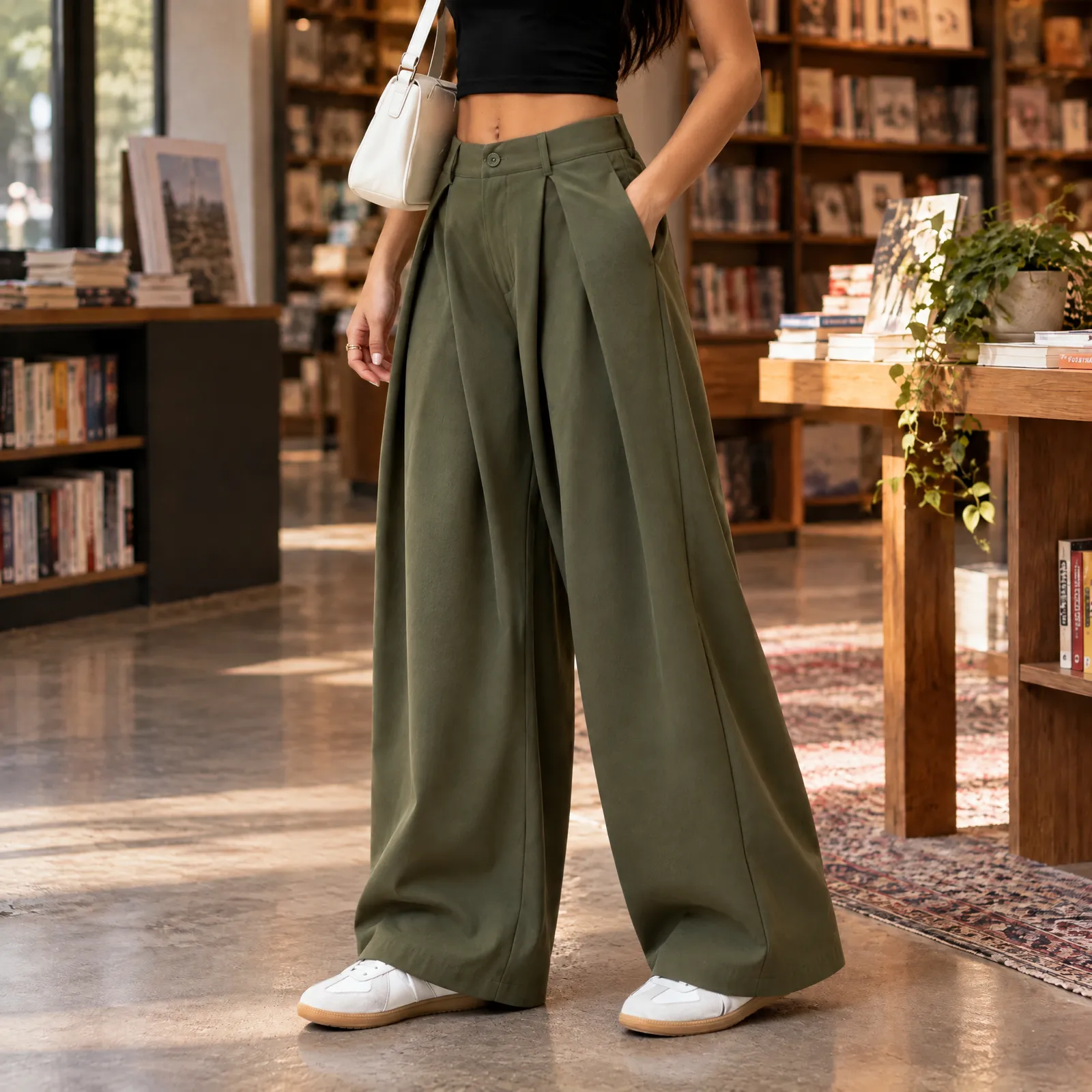 Sorrel Pleated Pants: use photograph of the selected source color