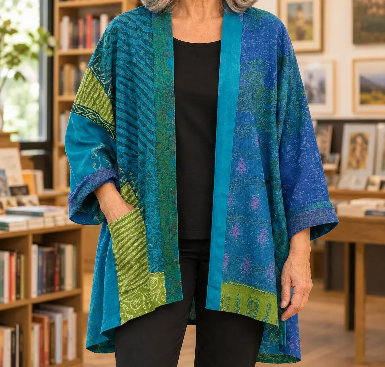 Marlene-Jane Patchwork Open Jacket — photograph 1