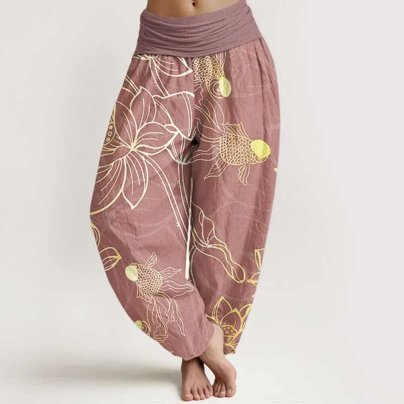 Lotus Harem Pants — Blush