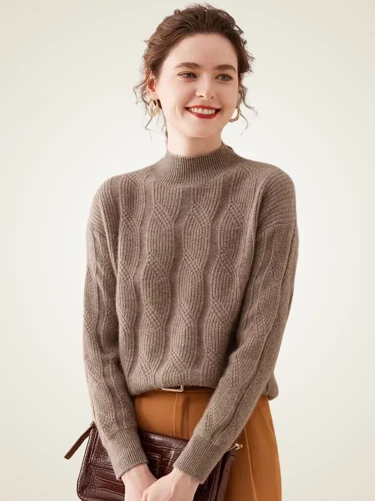 Sophie Cable Sweater — Taupe