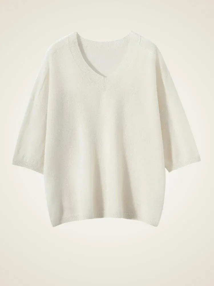 Kalinde V-Neck Sweater — Ivory