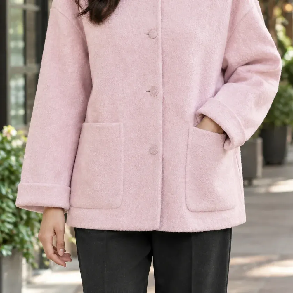 Angelique Textured Jacket — Pink alternate view