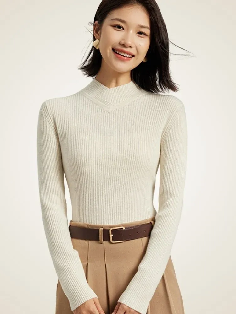Alenia Ribbed Sweater — Ivory