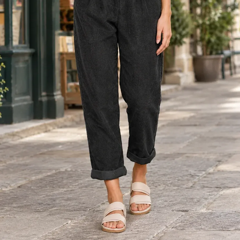 Alba Corduroy Trousers — Black alternate view