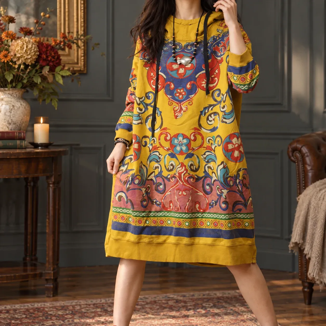 Elodie Patterned Knit Dress lead view