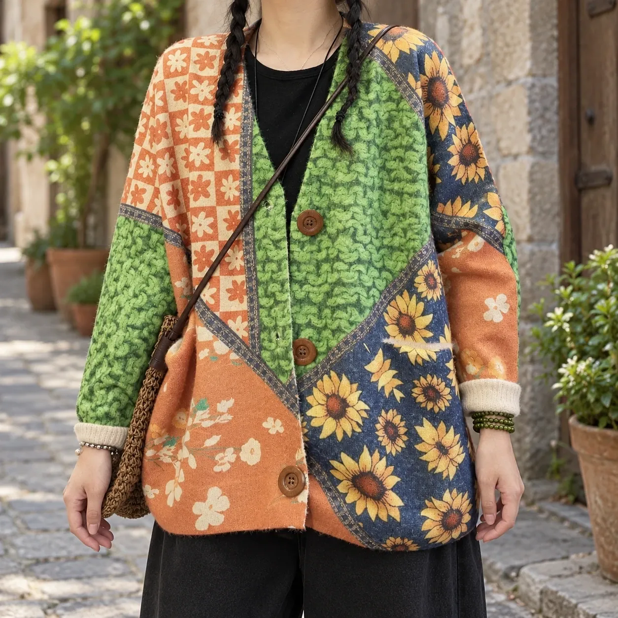 Celeste Floral Knit Cardigan — use view