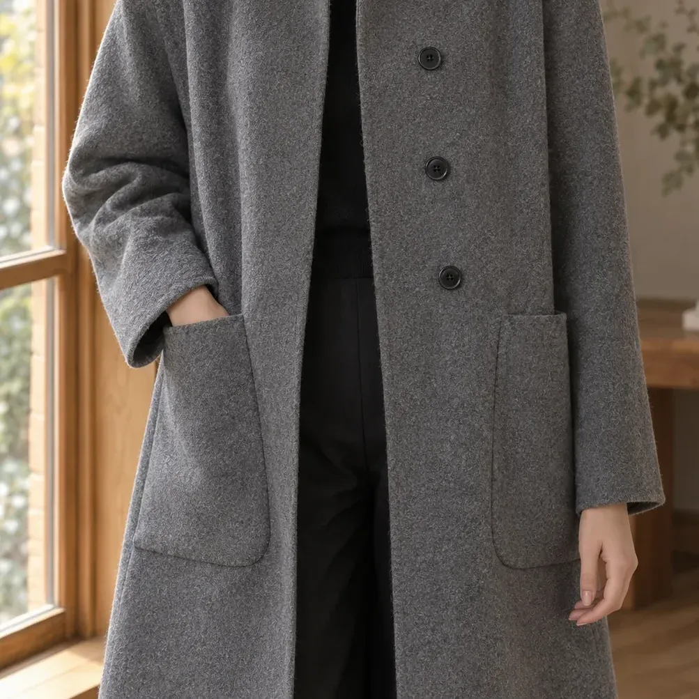 Ameline Textured Coat — Gray alternate view