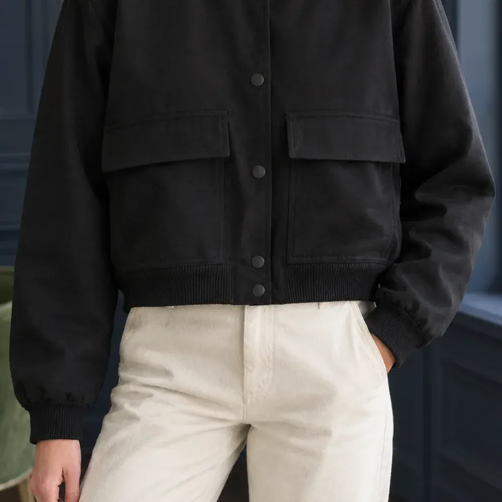Katrina Pocket Jacket — Black garment detail