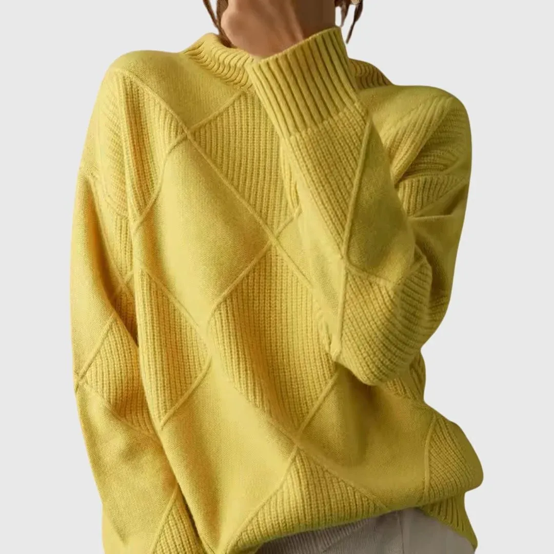 Iris Textured Sweater — Yellow