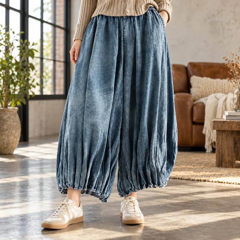 Aveline Balloon Jeans — Worn in context