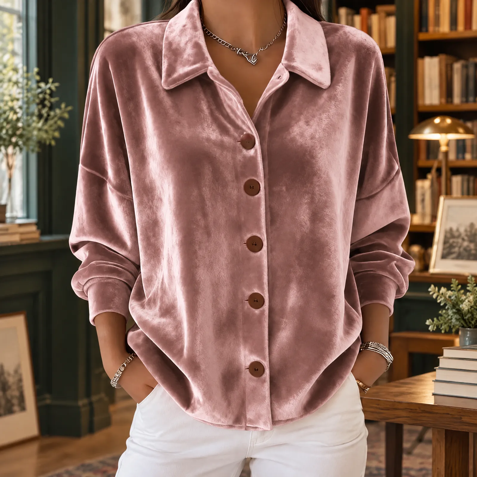 Hawkridge Velvet Shirt: lead photograph of the selected source color